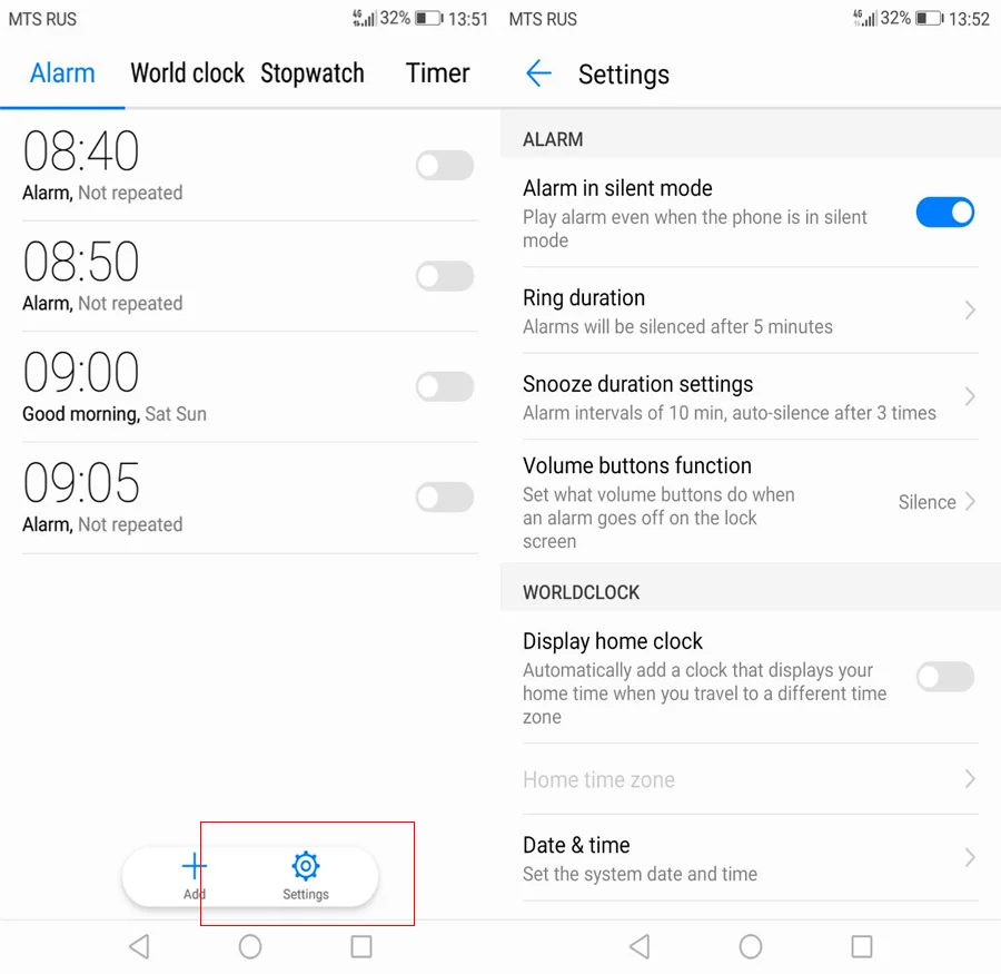 How to Set Up or Turn Off an Alarm on Samsung Galaxy S23 Ultra Phone