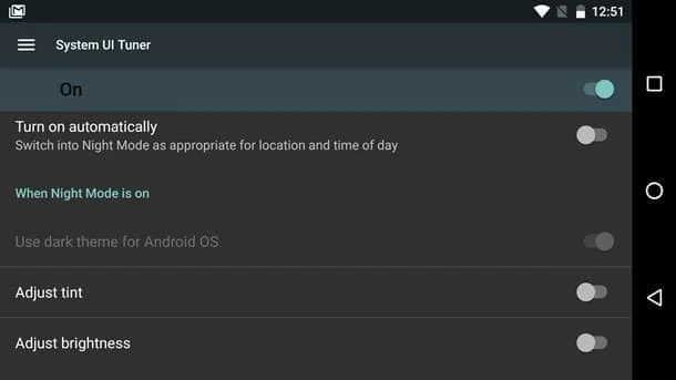 Dark Mode Android 7